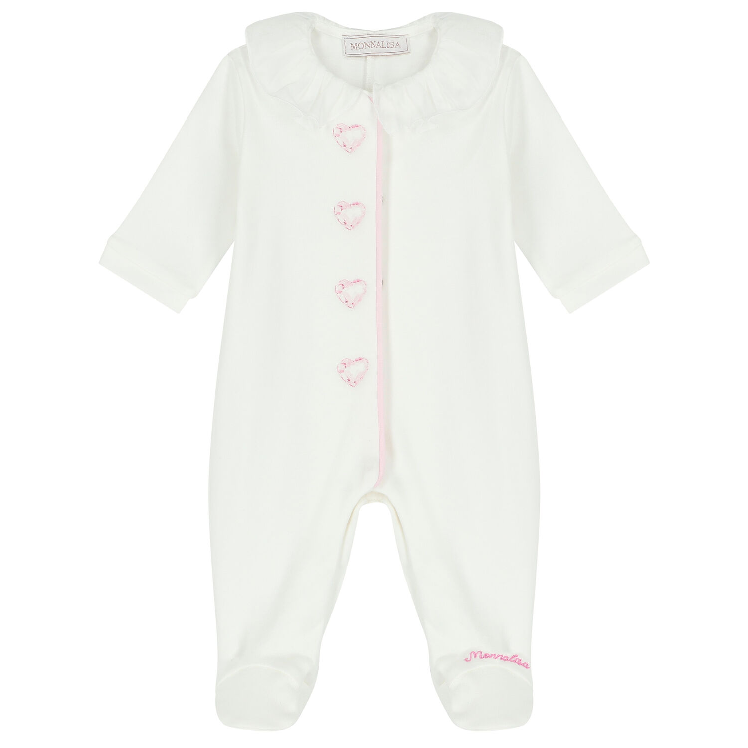 Baby Girls Ivory & Pink Babygrow Gift Set, 1, hi-res